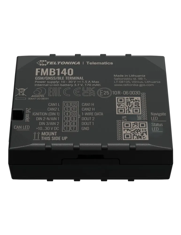 TELTONIKA Tracker avanzado para vehículos - Conexión cableado interno