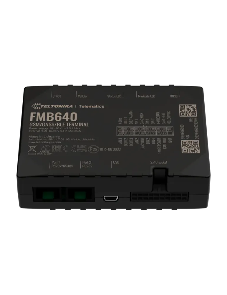 TELTONIKA Tracker profesional para vehículos - Conexión cableado inter