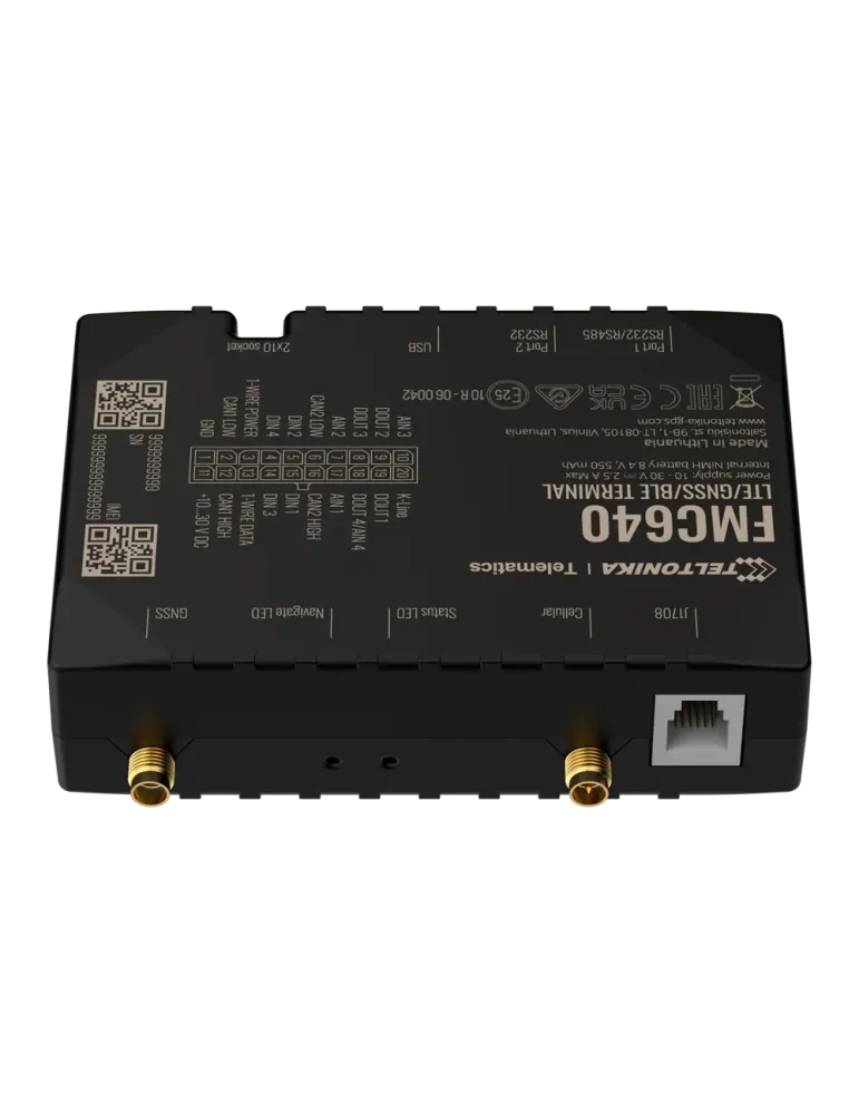 TELTONIKA Tracker profesional para vehículos - Conexión cableado inter