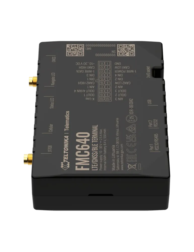 TELTONIKA Tracker profesional para vehículos - Conexión cableado inter