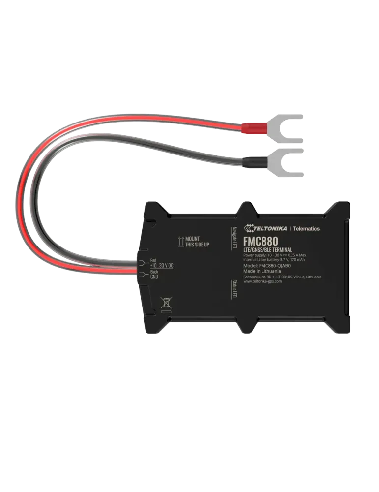 TELTONIKA Tracker Plug y Play para vehículos - Conexión batería de veh