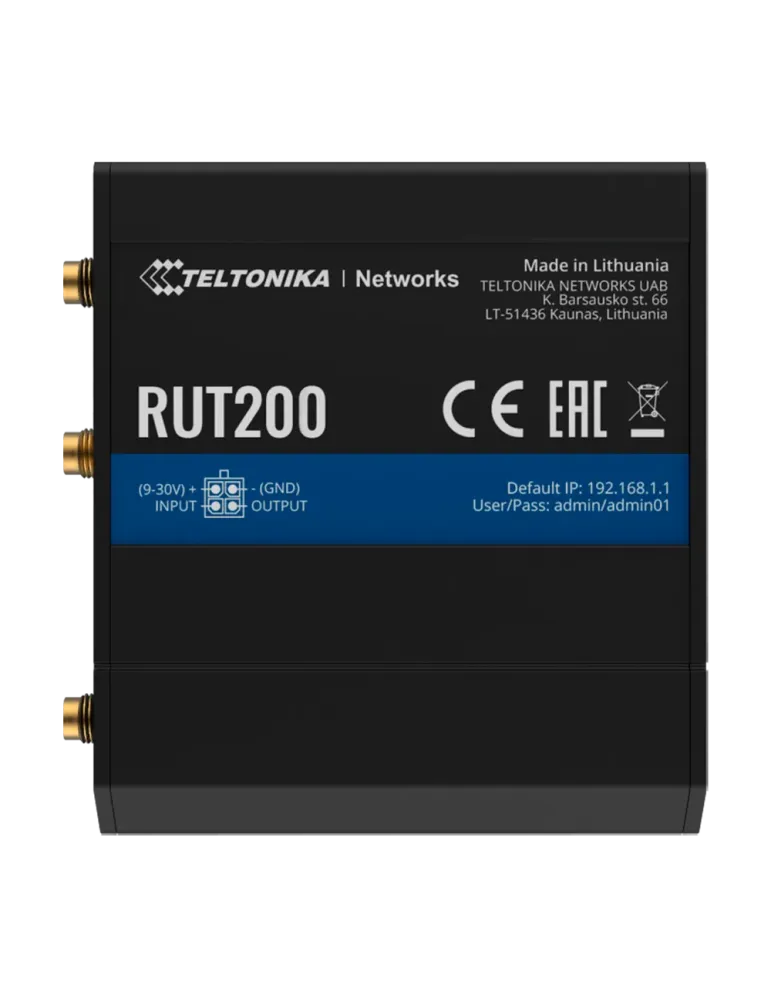 Teltonika Router 4G Industrial - 2 puertos Ethernet RJ45 Fast Ethernet