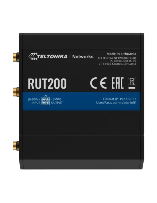 Teltonika Router 4G Industrial - 2 puertos Ethernet RJ45 Fast Ethernet