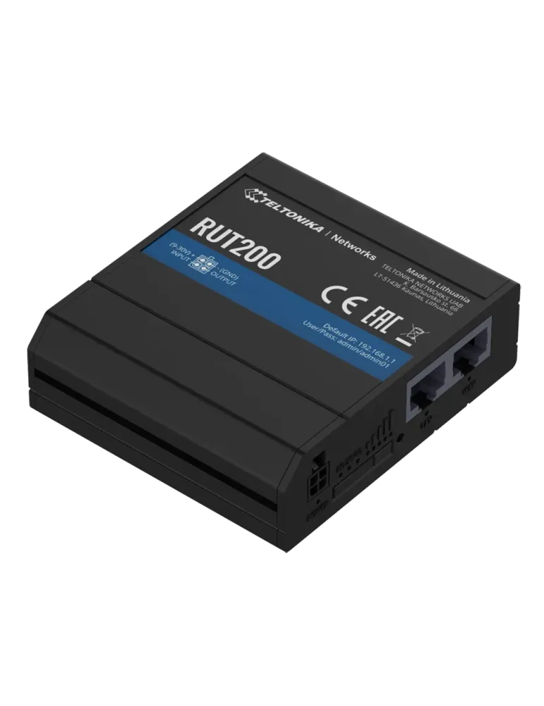 Teltonika Router 4G Industrial - 2 puertos Ethernet RJ45 Fast Ethernet