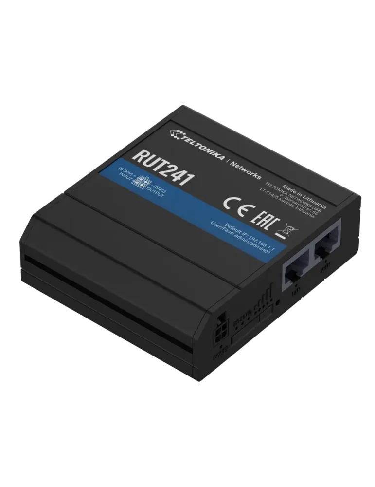 Teltonika Router 4G Industrial - 2 puertos Ethernet RJ45 Fast Ethernet