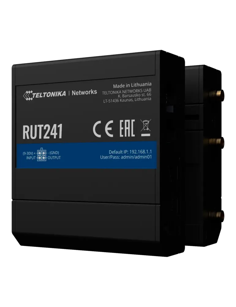Teltonika Router 4G Industrial - 2 puertos Ethernet RJ45 Fast Ethernet