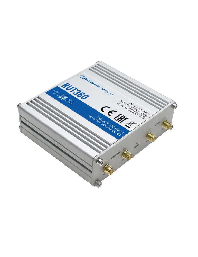 Teltonika Router 4G Industrial - 2 puertos Ethernet RJ45 Fast Ethernet