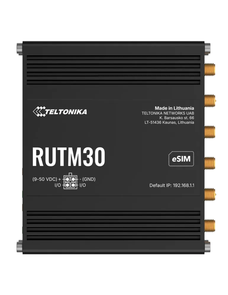 Teltonika Router 5G Industrial - 5G Sub-6Ghz SA/NSA - Dual SIM - Wi-Fi