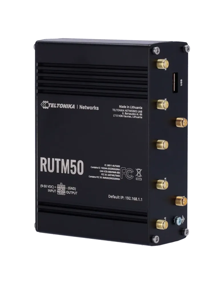 Teltonika Router Industrial 5G - 5G Sub-6Ghz SA/NSA Doble SIM - 5 puer