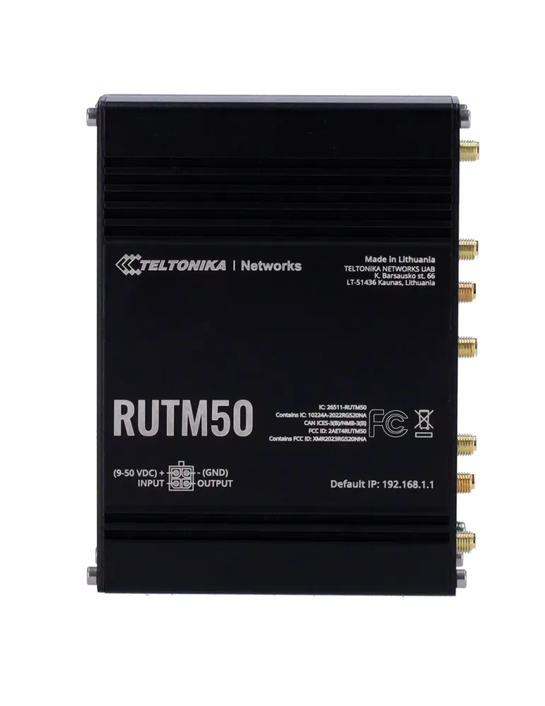 Teltonika Router Industrial 5G - 5G Sub-6Ghz SA/NSA Doble SIM - 5 puer