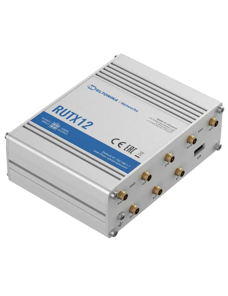Teltonika Router 4G Industrial - Doble Módem 4G Cat 6 Dual SIM - Wi-Fi
