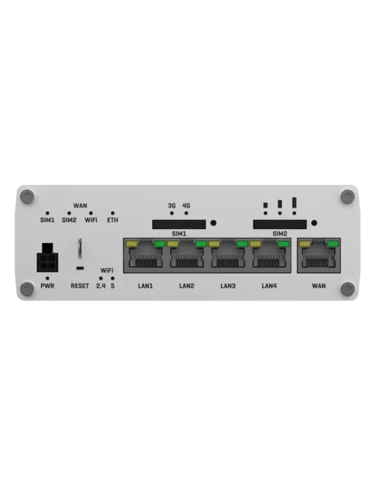 Teltonika Router 4G Industrial - Módem 4G Cat 12 Dual SIM - Wi-Fi 5 -