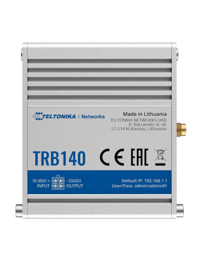 Teltonika Gateway 4G Industrial - 4G Cat 4 / 3G / 2G - Puerto Ethernet