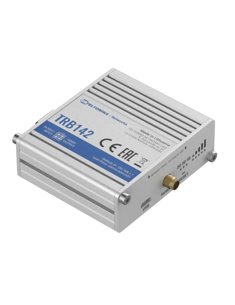 Teltonika Gateway 4G Industrial - 4G Cat 1 / 3G / 2G - Puerto RS232 -