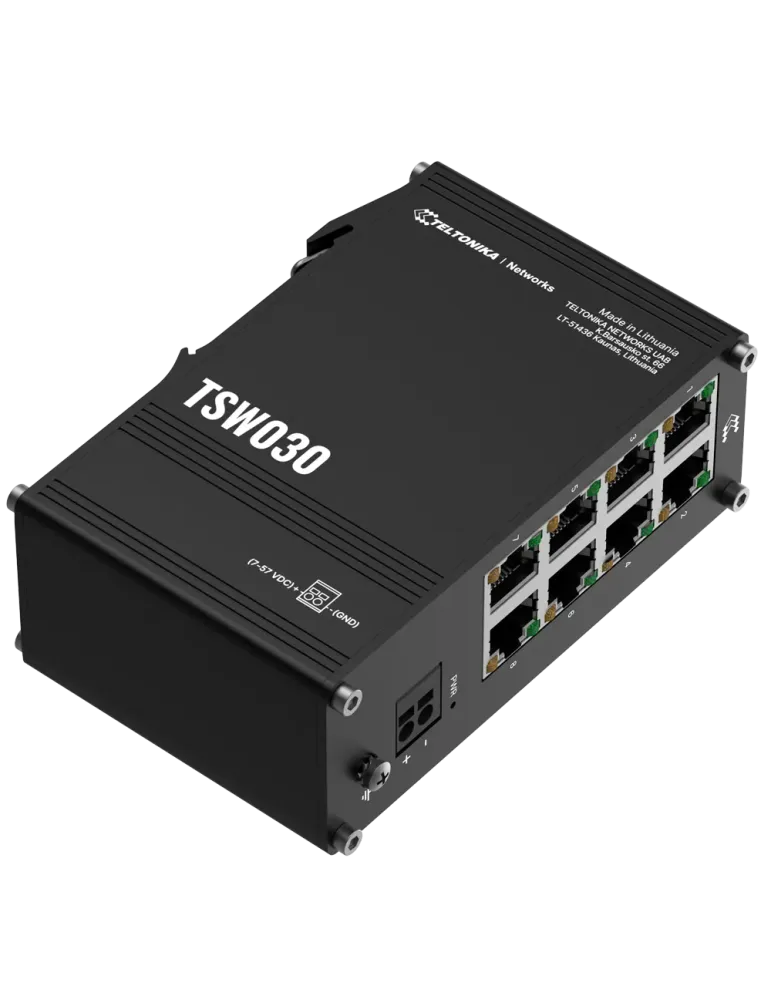 Teltonika Switch No gestionable Industrial - 8 puertos Ethernet RJ45 F