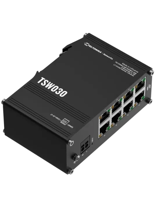 Teltonika Switch No gestionable Industrial - 8 puertos Ethernet RJ45 F