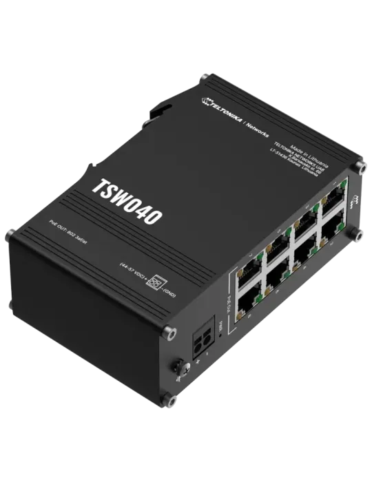 Teltonika Switch PoE No gestionable Industrial - 8 puertos Ethernet RJ