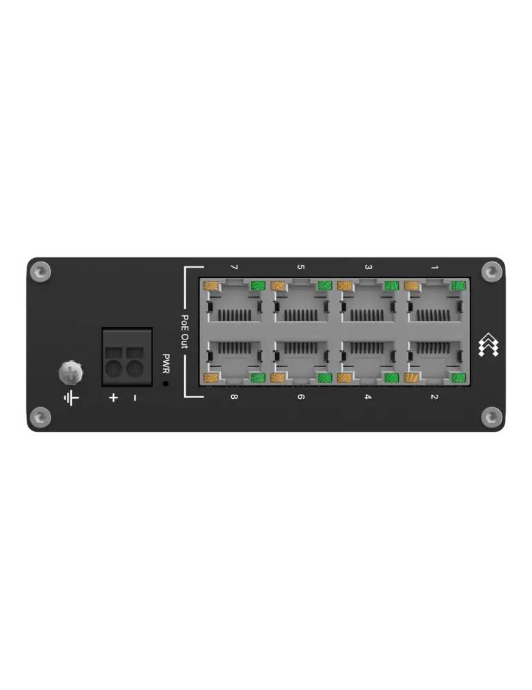 Teltonika Switch PoE No gestionable Industrial - 8 puertos Ethernet RJ