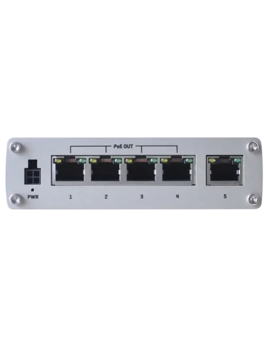 Teltonika Switch PoE No gestionable Industrial - 5 puertos Ethernet RJ