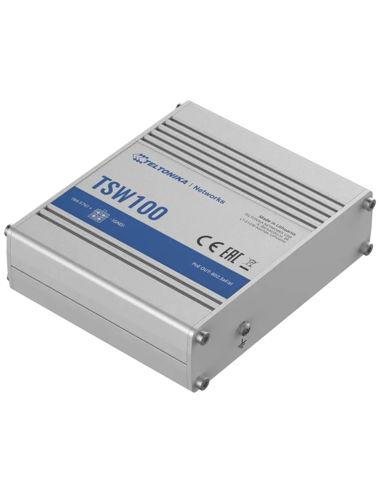 Teltonika Switch PoE No gestionable Industrial - 5 puertos Ethernet RJ