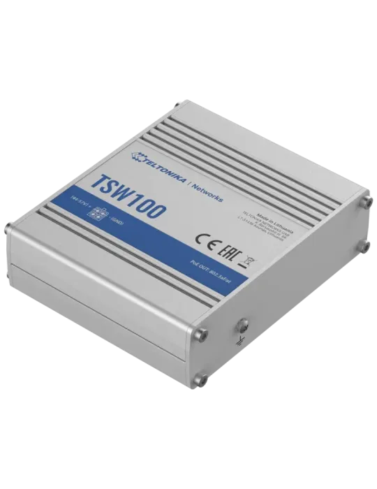 Teltonika Switch PoE No gestionable Industrial - 5 puertos Ethernet RJ