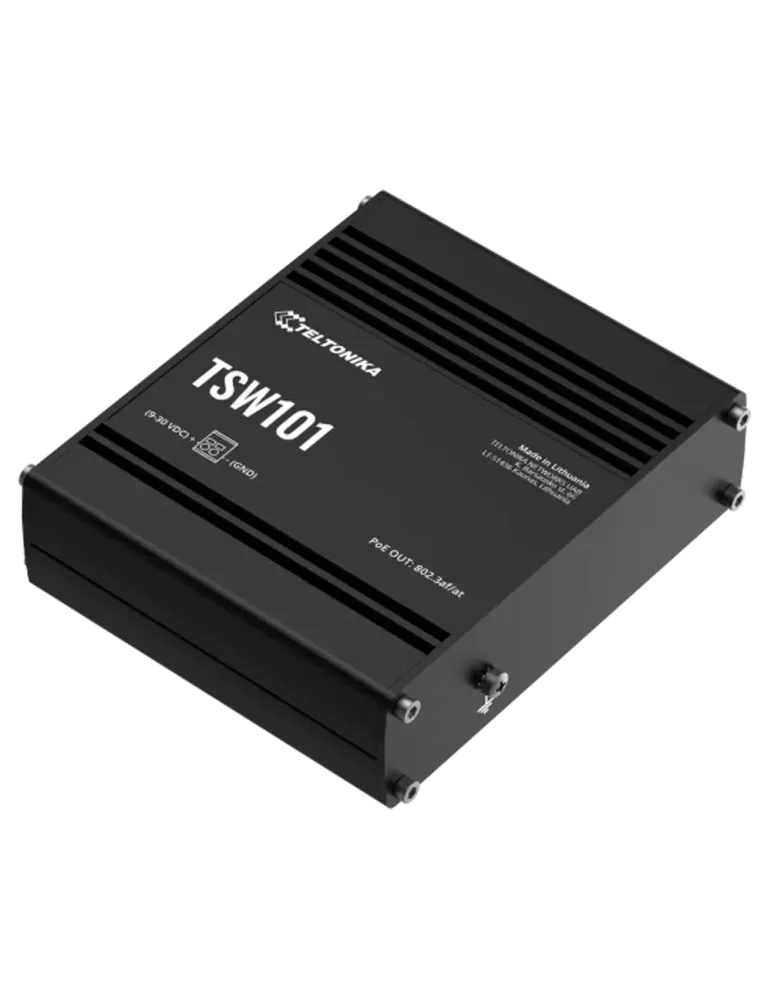 Teltonika Switch PoE No gestionable Industrial - 5 puertos Ethernet RJ