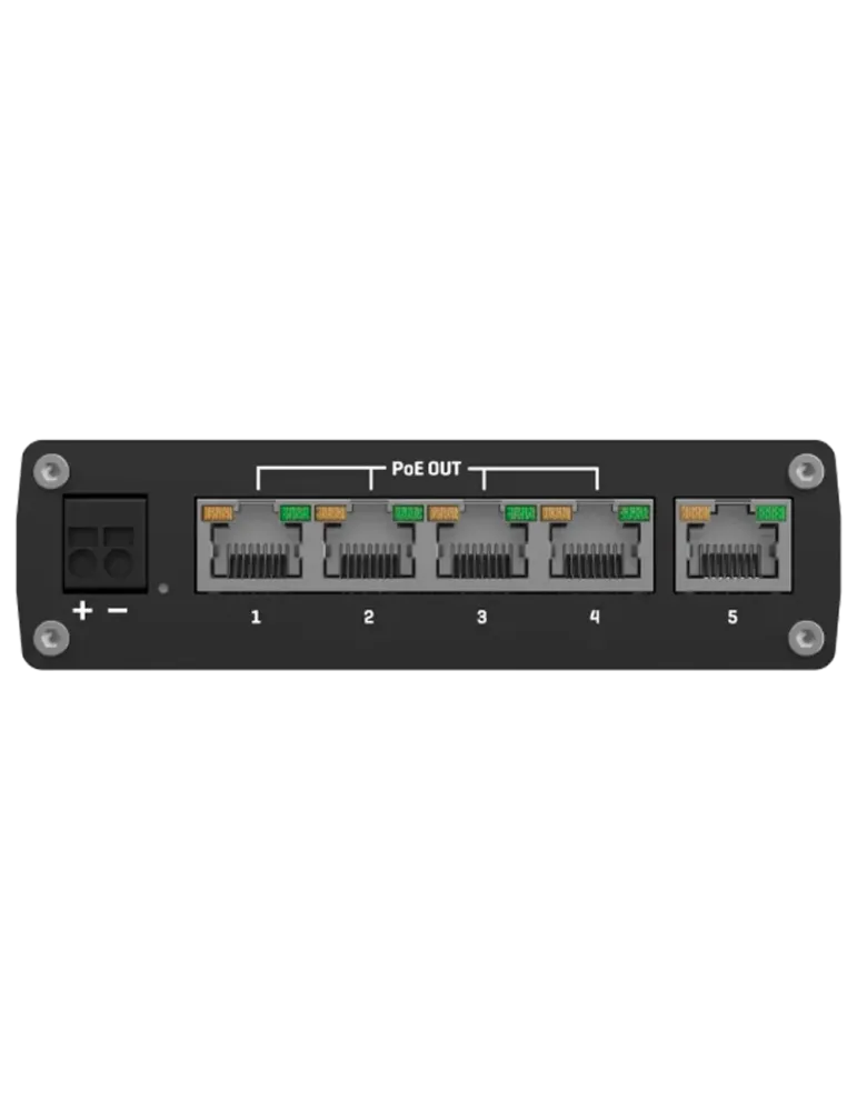 Teltonika Switch PoE No gestionable Industrial - 5 puertos Ethernet RJ