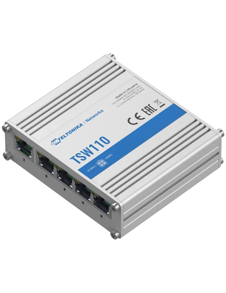 Teltonika Switch No gestionable Industrial - 5 puertos Ethernet RJ45 G