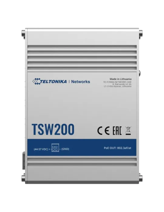 Teltonika Switch PoE No gestionable Industrial - 8 puertos Ethernet RJ