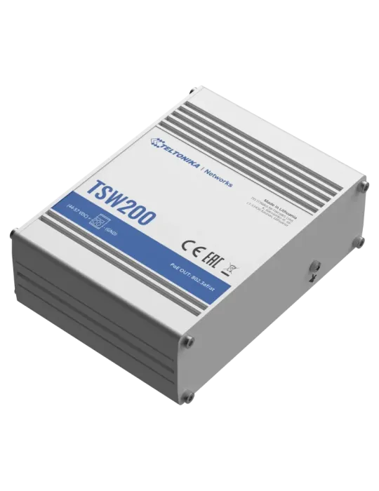 Teltonika Switch PoE No gestionable Industrial - 8 puertos Ethernet RJ