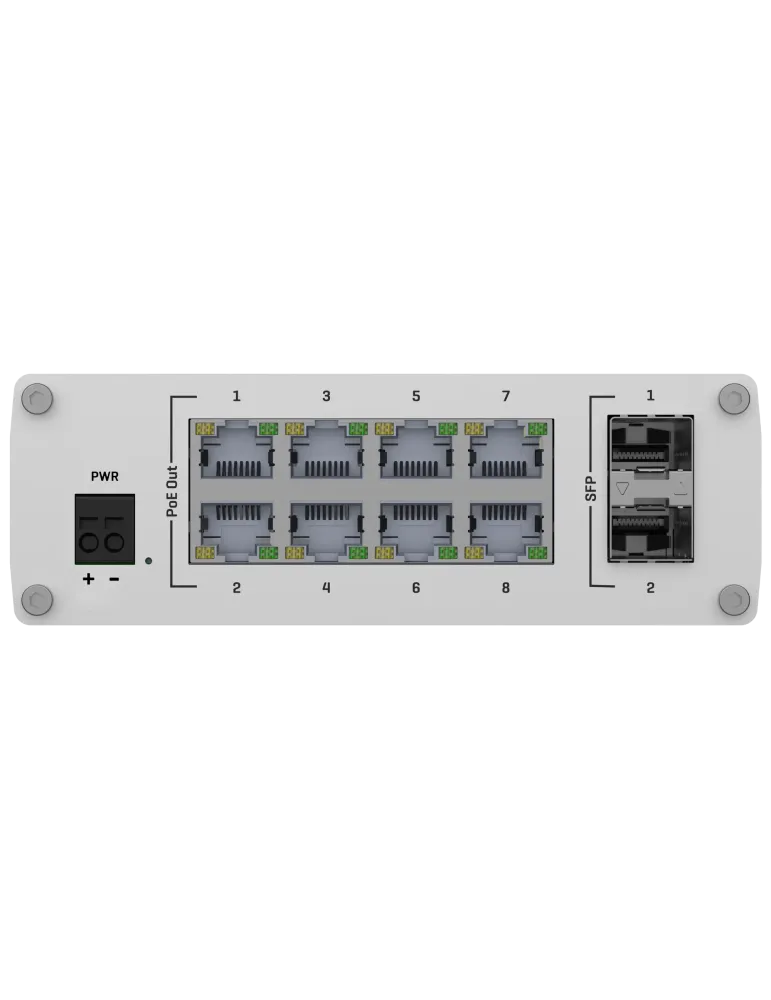Teltonika Switch PoE No gestionable Industrial - 8 puertos Ethernet RJ