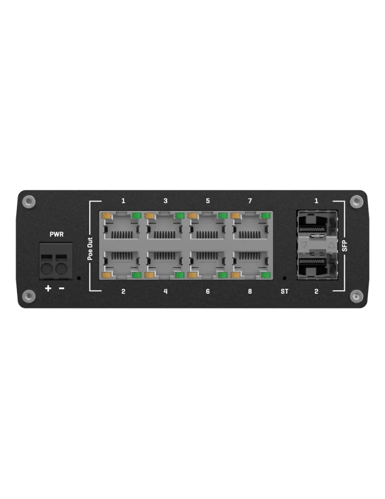 Teltonika Switch PoE Gestionable Industrial - 8 puertos Ethernet RJ45
