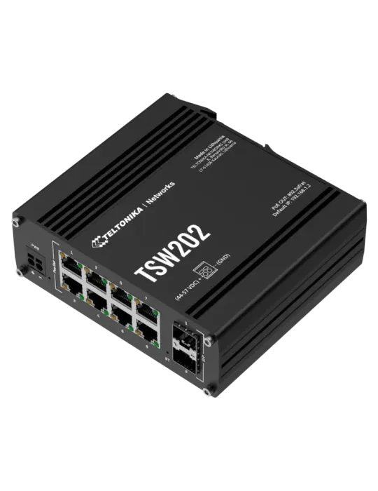 Teltonika Switch PoE Gestionable Industrial - 8 puertos Ethernet RJ45