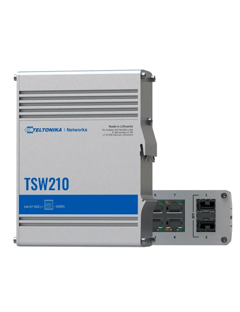 Teltonika Switch No gestionable Industrial - 8 puertos Ethernet RJ45 G