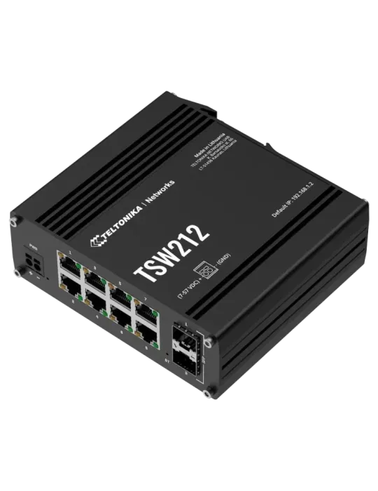 Teltonika Switch Gestionable Industrial - 8 puertos Ethernet RJ45 Giga