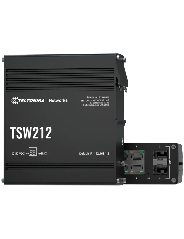 Teltonika Switch Gestionable Industrial - 8 puertos Ethernet RJ45 Giga