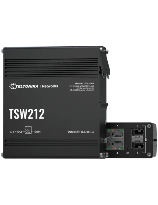 Teltonika Switch Gestionable Industrial - 8 puertos Ethernet RJ45 Giga