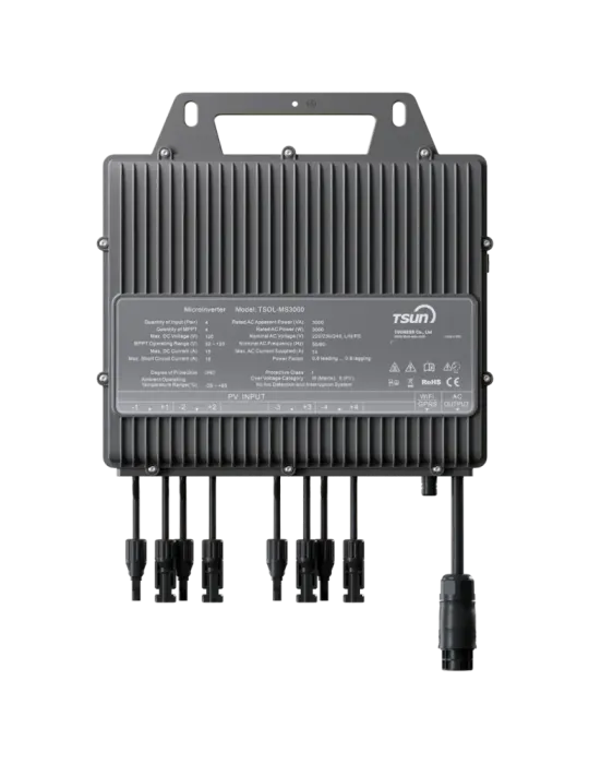 TSUN Microinversor - Potencia 3000W - 4 entradas MPPT - Eficiencia de