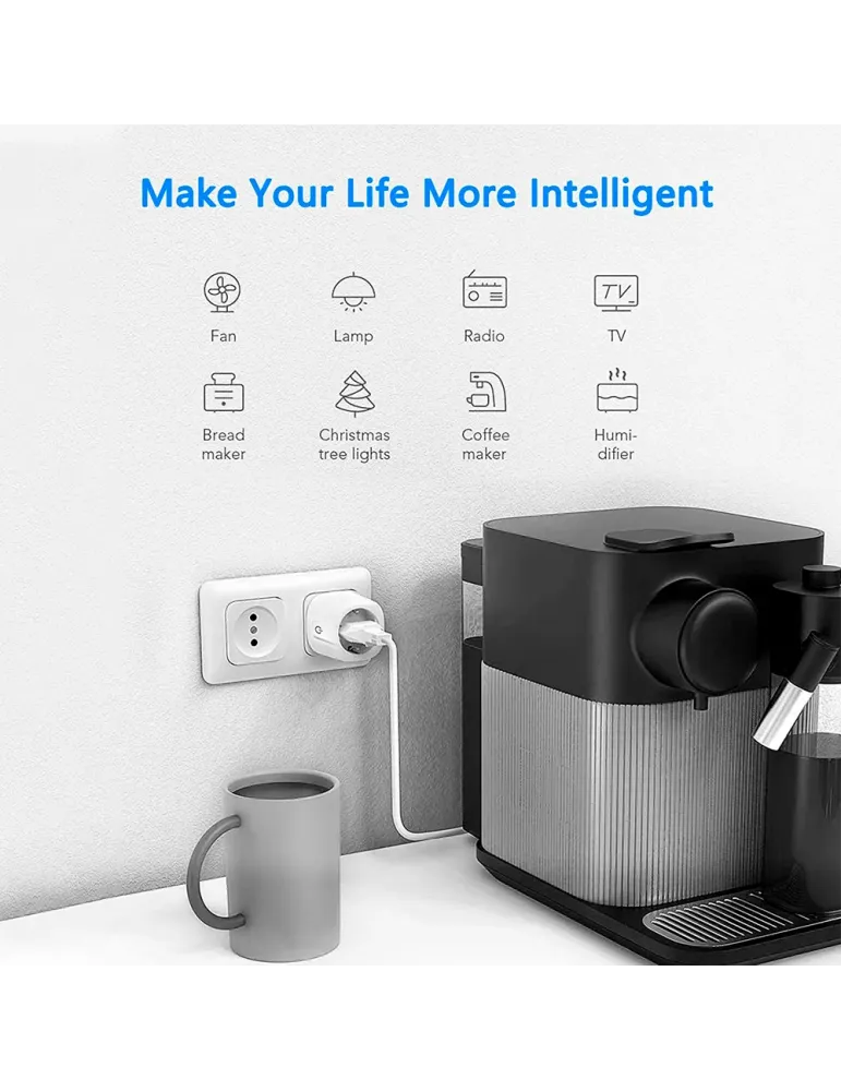 TUYA Enchufe inteligente - WiFi 2.4 GHz / Matter - Carga máxima 16A -
