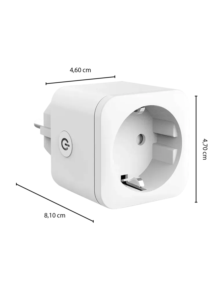 TUYA Enchufe inteligente - WiFi 2.4 GHz / Matter - Carga máxima 16A -
