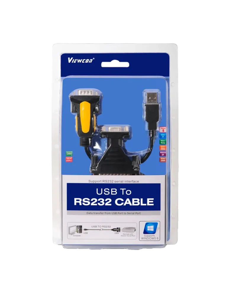 MARCA BLANCA Conversor USB - RS232 - Conexión serial - Longitud 1.8 m