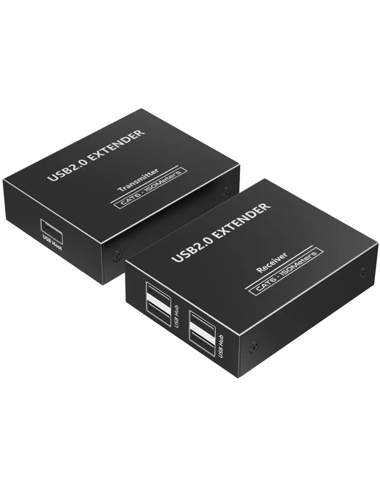 LENKENG Extensor USB 2.0 LAN - 1 entrada USB - 4 salidas USB - Longitu