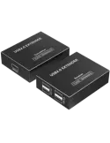 LENKENG Extensor USB 2.0 LAN - 1 entrada USB - 4 salidas USB - Longitu