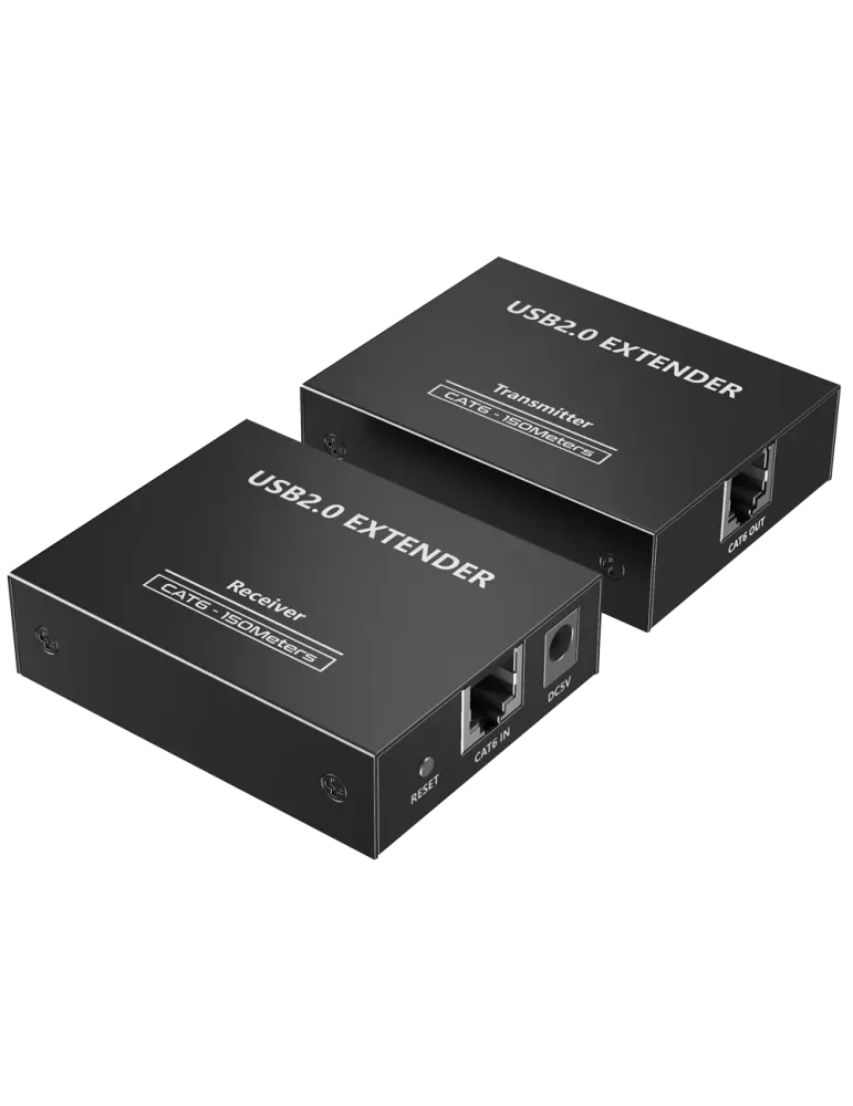 LENKENG Extensor USB 2.0 LAN - 1 entrada USB - 4 salidas USB - Longitu