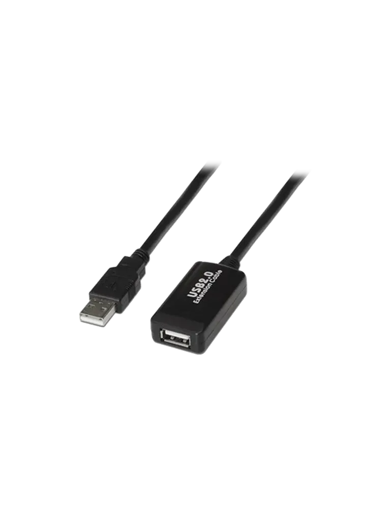 MARCA BLANCA Extensor USB 2.0 - Longitud 10 m - Conectores USB A M/H -