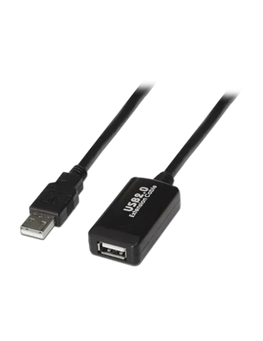 MARCA BLANCA Extensor USB 2.0 - Longitud 10 m - Conectores USB A M/H -