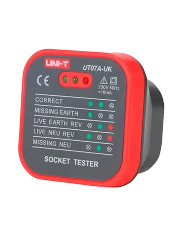 UNI-TREND Tester de tomas eléctricas UK - Verificación de errores de c