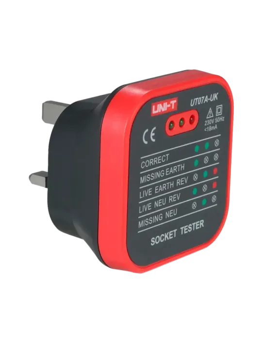 UNI-TREND Tester de tomas eléctricas UK - Verificación de errores de c