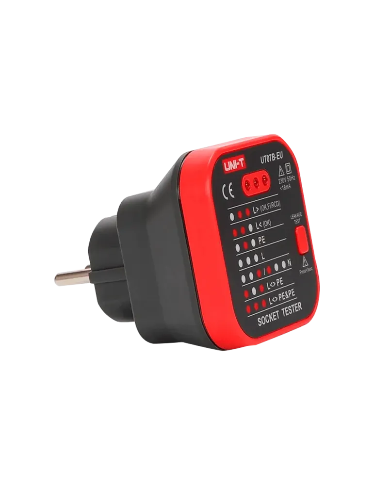 UNI-TREND Tester de tomas eléctricas EU - Verificación de errores de c