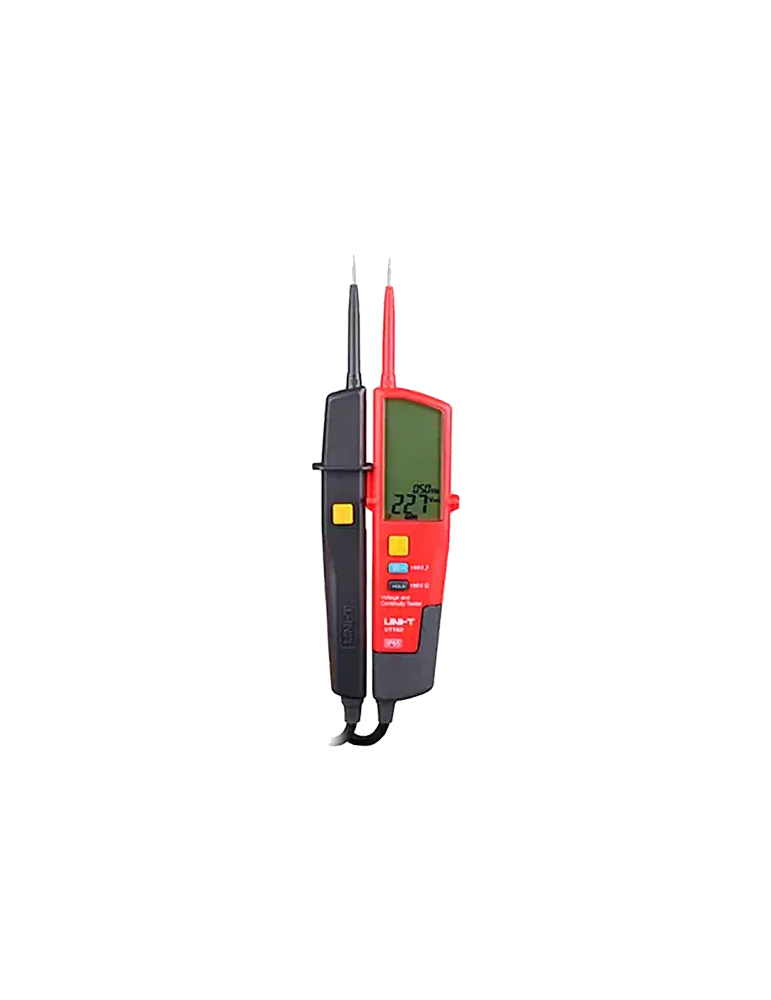 UNI-TREND Detector de voltaje AC/DC - Display LCD - Modo de alto y baj